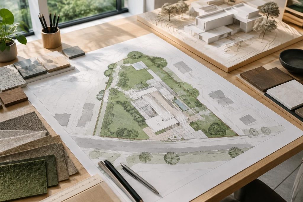 Plan d’implantation exemple : modèles et définitions en architecture